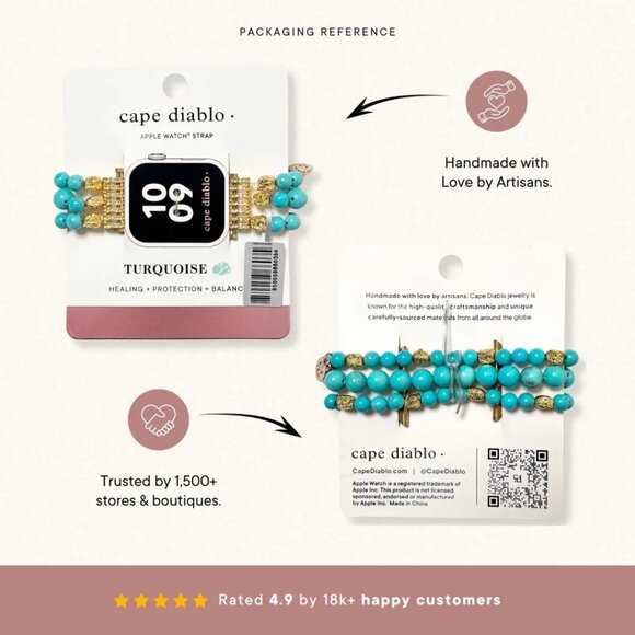 Cape Diablo Turquoise and Silver Watch - Picture 7 of 9